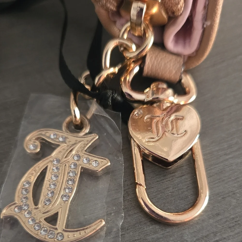 Juicy Couture Tan Coin Pouch with Gold Accents